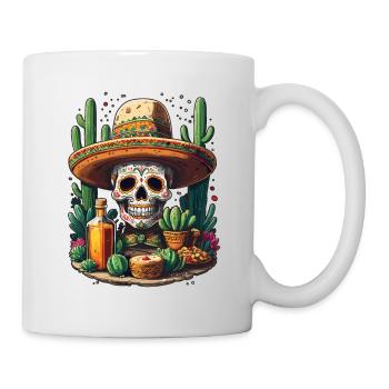 Tequila Drink Skull Cinco De Mayo Mexiko Feiern - Tasse - Weiß - Rechts