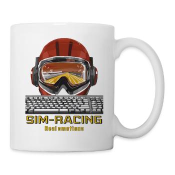 SIM RACING Real emotions - Tasse - Weiß - Rechts