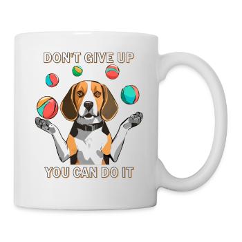 BEAGLE DON'T GIVE UP YOU CAN DO IT - Mug - white - Right