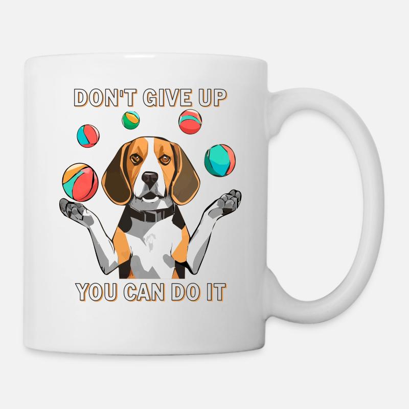 BEAGLE DON'T GIVE UP YOU CAN DO IT - Tasse - Weiß
