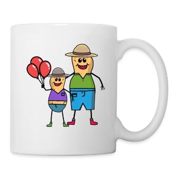 Anniversaire Père Fils Famille Enfant Cacahuètes - Mug blanc - blanc - Droite