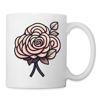 rose - Tasse - Weiß - Rechts