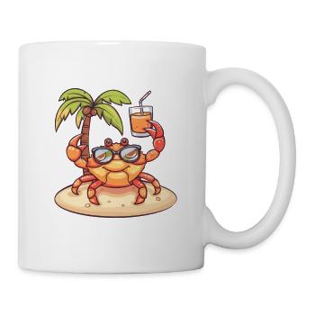 Vacances d’été du crabe Cancer - Mug blanc - blanc - Droite