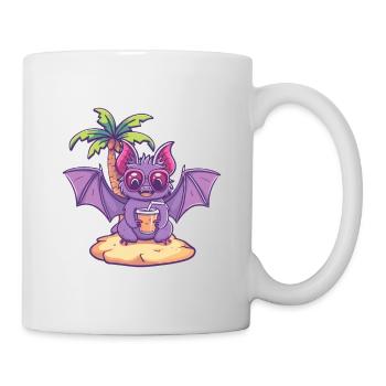 Bat Summer Holiday - Mug - white - Right