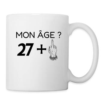 mon âge 28 - Mug blanc - blanc - Droite