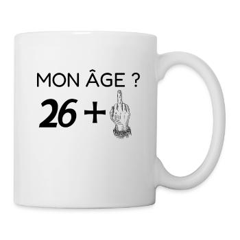 mon âge 27 - Mug blanc - blanc - Droite