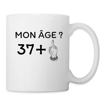 mon âge 38 - Mug blanc - blanc - Droite