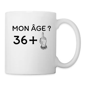 mon âge 37 - Mug blanc - blanc - Droite