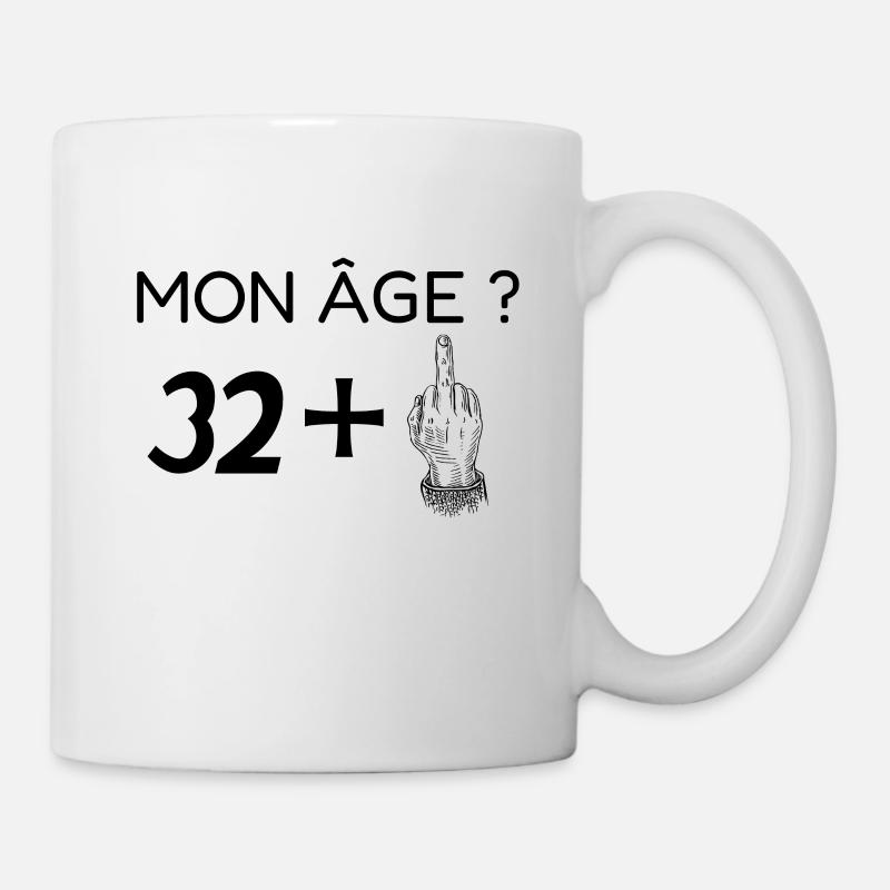 mon âge 33 - Mug blanc - blanc