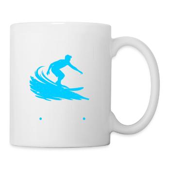 Surfender Surfer - Tasse - Weiß - Rechts