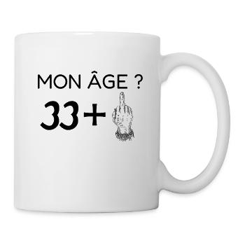 mon âge 34 - Mug blanc - blanc - Droite