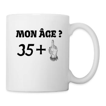 mon âge 36 - Mug blanc - blanc - Droite