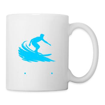 Surfender Surfer - Tasse - Weiß - Rechts