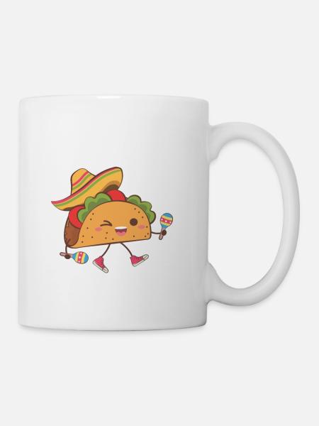 Lustiges Taco - Tasse - Weiß
