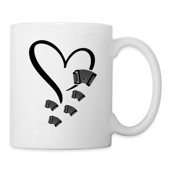Accordéon Coeur Accordéon Joueur Accordéons Instru - Mug blanc - blanc - Droite
