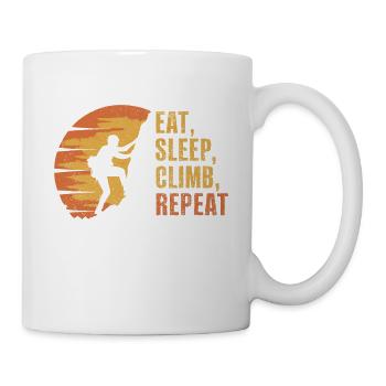 Manger, dormir, grimper, répéter, Escalade - Mug blanc - blanc - Droite