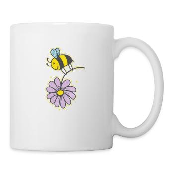 Bee with Flower Animals Nature Beekeeper - Mug - white - Right