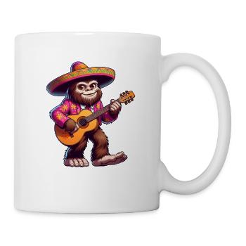 Cinco de Mayo Bigfoot Mariachi guitarist - Mug - white - Right