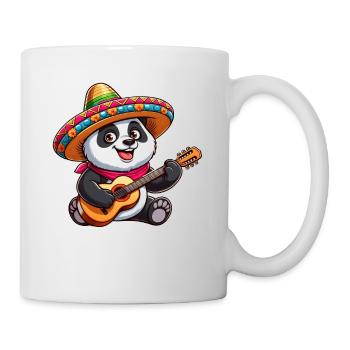 Cinco de Mayo Panda: mariachi with guitar - Mug - white - Right