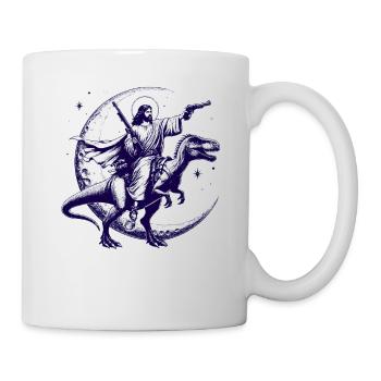 Jesus Dinosaur Shirt Funny ShirtsCowboy Dinosaur - Mug - white - Right