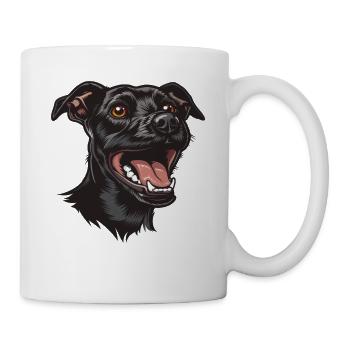 Patterdale Terrier | Cartoon Artwork - Tasse - Weiß - Rechts