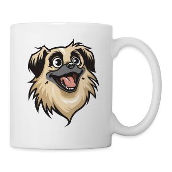Pékinois | Illustration de dessin animé - Mug blanc - blanc - Droite