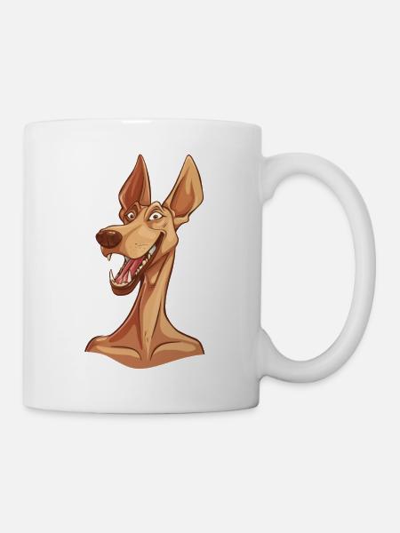 Pharaonenhund | Pharaoh Hound | Cartoon Artwork - Tasse - Weiß