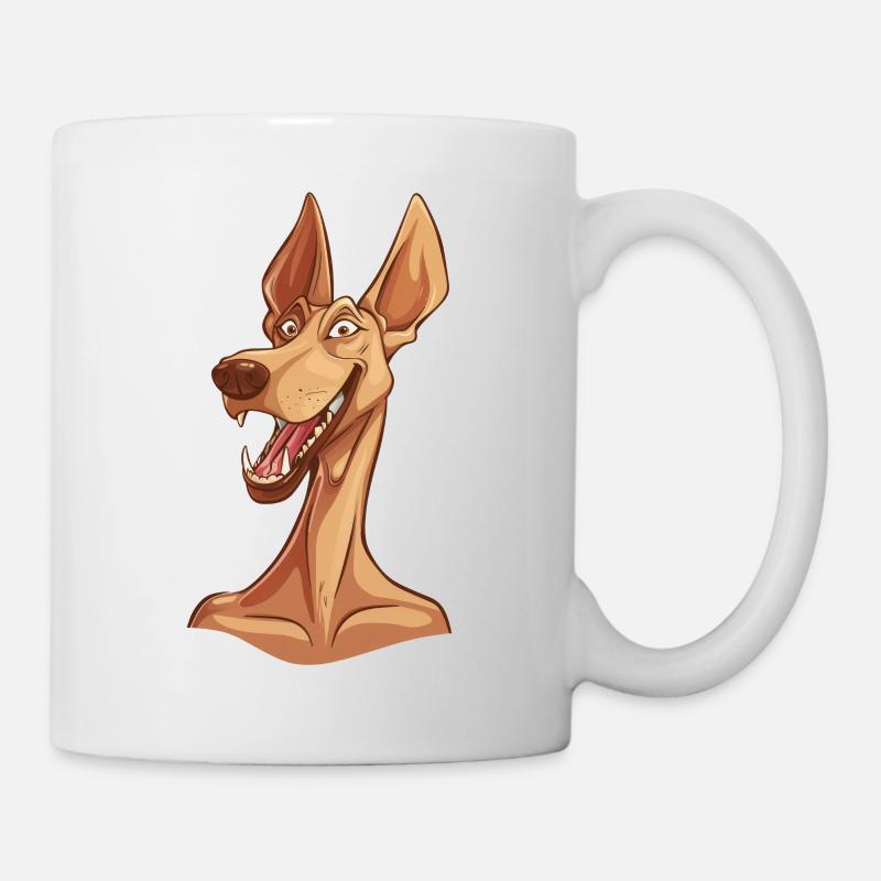 Pharaonenhund | Pharaoh Hound | Cartoon Artwork - Tasse - Weiß