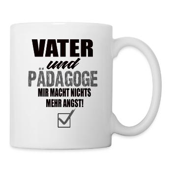 Vater und Pädagoge - Tasse - Weiß - Rechts