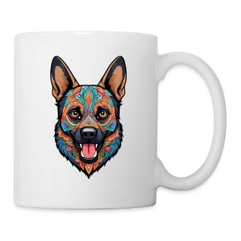 Berger allemand Dia De Muertos Sugar Skull Design - Mug blanc - blanc - Droite