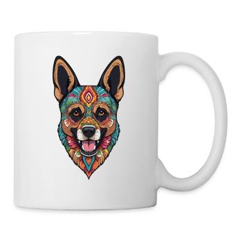 Berger allemand Dia De Muertos Sugar Skull Design - Mug blanc - blanc - Droite