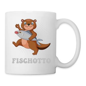 Otto Name, Fischotto Outfit zum Namenstag mit Name - Tasse - Weiß - Rechts