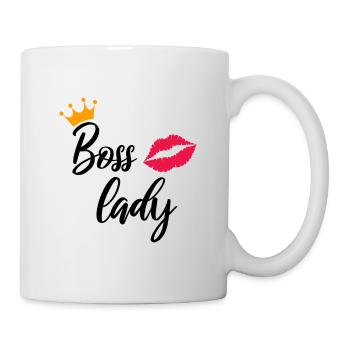 MOMLIFE Mama Design Mutterherz Mutterliebe Chefin - Tasse - Weiß - Rechts