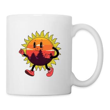 Retro Sun Vintage Hike Nature 80's 90's - Mug - white - Right