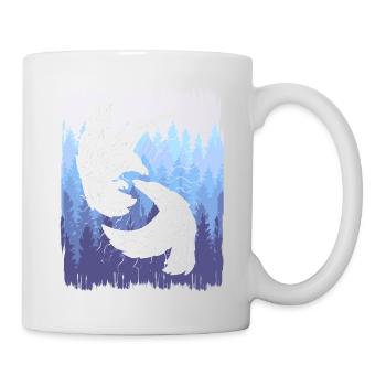 Schamane Keltische Vögel Natur Vogel Wald - Tasse - Weiß - Rechts