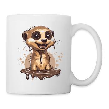 Drôle de suricate au chocolat - Mug blanc - blanc - Droite