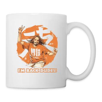 Ich bin zurück, Leute: zeitgenössischer Jesus-Dude - Tasse - Weiß - Rechts