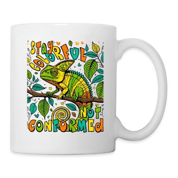 Chemise caméléon unique : Afficher la couleur - Mug blanc - blanc - Droite