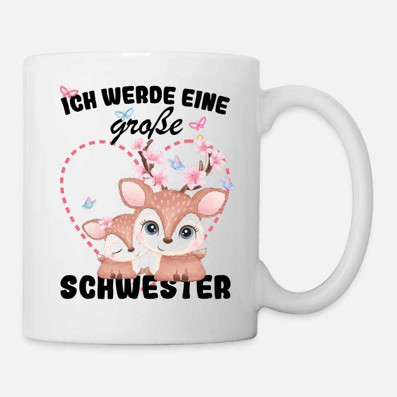 Nachwuchs Verkünden Ich Werde Große Schwester 2025 - Tasse - Weiß