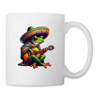 Cinco de Mayo Frog Guitare Mariachi - Mug blanc - blanc - Droite