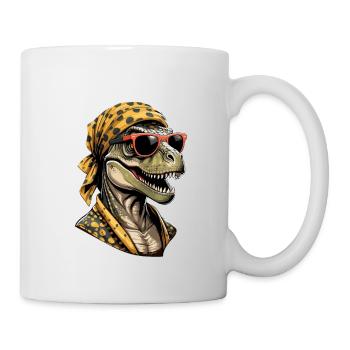 Lustige Dinosaurier Mutter Coole Dino Frau Style - Tasse - Weiß - Rechts