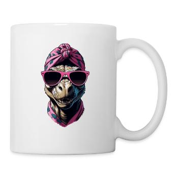 Funny Dinosaur Mom Cool Dino Woman Style - Mug - white - Right
