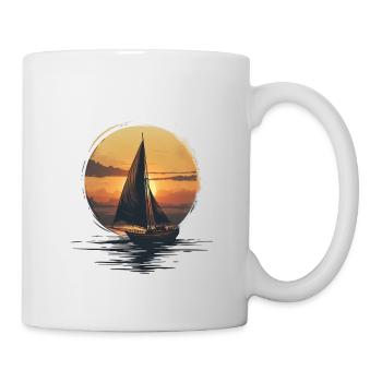 Sailboat At Sunset Adventure - Mug - white - Right