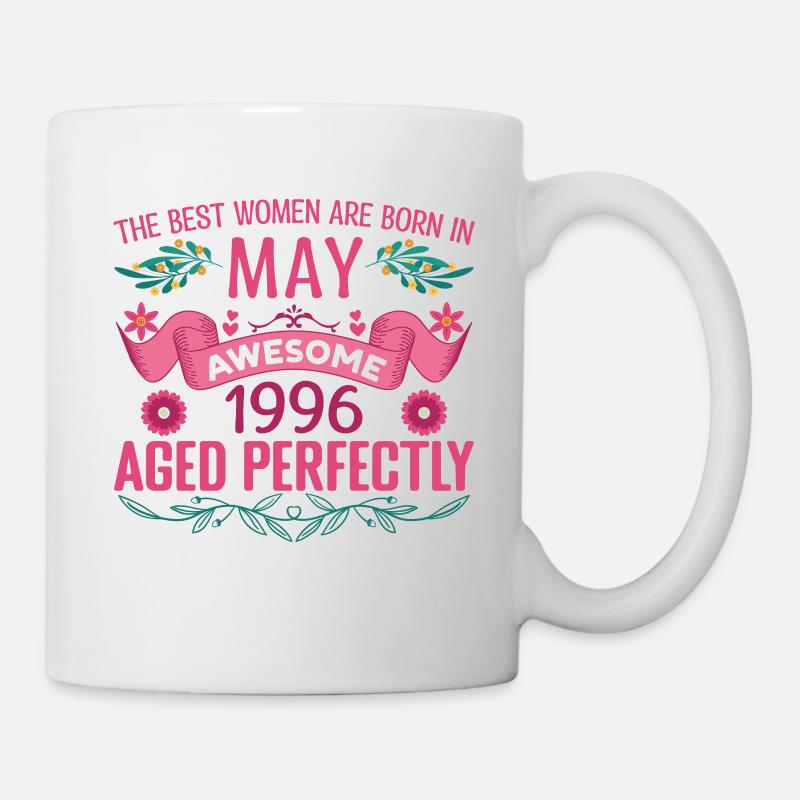 Mai 1996 Geburtstag Ehefrau Mai 1996 Geburtstag - Tasse - Weiß