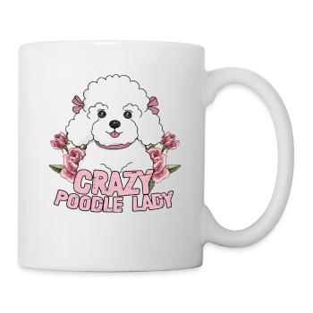 Caniche fou Dame Chien Propriétaire Chiot Maman - Mug blanc - blanc - Droite