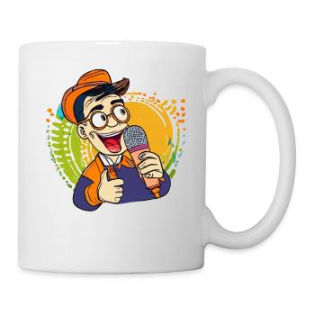 MICROPHONE HOMME - Mug blanc - blanc - Droite