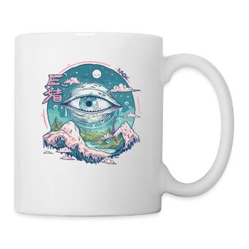 Beauty of nature and a big eye in the sky - Mug - white - Right