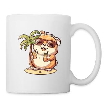 Vacances d’été pour hamster - Mug blanc - blanc - Droite