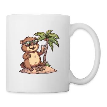 Biber Insel Sommer Palme - Tasse - Weiß - Rechts