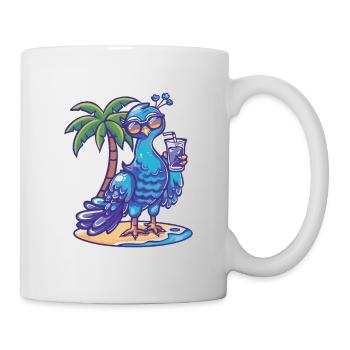 Peacock Bird Island Palmier d’été - Mug blanc - blanc - Droite